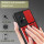 Outdoor Panzer Hülle Motorola Moto G54 Handyhülle mit Kameraschutz Ringhalter Rot