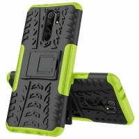 Schutz Hülle Xiaomi Handy Tasche Case Cover Silikon Schale Outdoor Handyhülle BF Xiaomi Redmi 9 Grün
