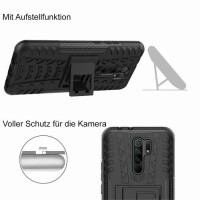Schutz Hülle Xiaomi Handy Tasche Case Cover Silikon Schale Outdoor Handyhülle BF Xiaomi Redmi 9 Grün