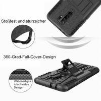 Schutz Hülle Xiaomi Handy Tasche Case Cover Silikon Schale Outdoor Handyhülle BF Xiaomi Redmi 9 Grün