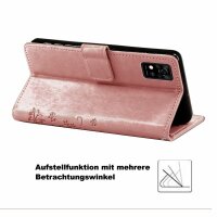 Handyhülle für ZTE Blade A31 Lite – Klapphülle Blume Roségold