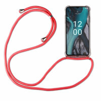 Handykette für Nokia C22 Handyhülle mit Band Umhängehülle mit Band Hülle Cover  Rot