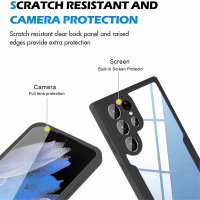 Handyhülle für Samsung Galaxy S21 Ultra – 360° Panzer Case mit Displayschutz Schwarz