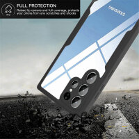 Handyhülle für Samsung Galaxy S21 Ultra – 360° Panzer Case mit Displayschutz Schwarz