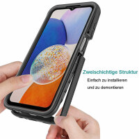 Handyhülle für Samsung Galaxy A25 5G – 360° Bumper Case mit Displayschutz Schwarz