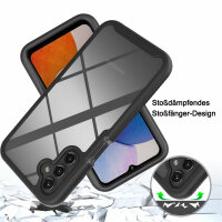 Handyhülle für Samsung Galaxy A25 5G – 360° Bumper Case mit Displayschutz Schwarz