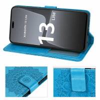 Hülle für Xiaomi 13 Lite Handyhülle Handy Tasche Klapphülle Wallet Case Etui Blau