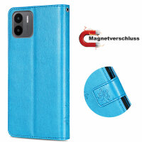 Hülle Xiaomi Redmi A2, Handy Tasche Handyhülle Flip Wallet Case Klapphülle Etui Blau
