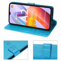Hülle Xiaomi Redmi A2, Handy Tasche Handyhülle Flip Wallet Case Klapphülle Etui Blau