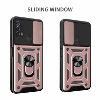 Outdoor Panzer Hülle Motorola Moto E20 E30 E40 Handyhülle Kameraschutz Ringhalte Rosegold