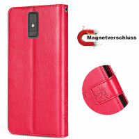 Handy Tasche ZTE Blade A32 Hülle Klapphülle Handyhülle Flip Cover Wallet Case Rot