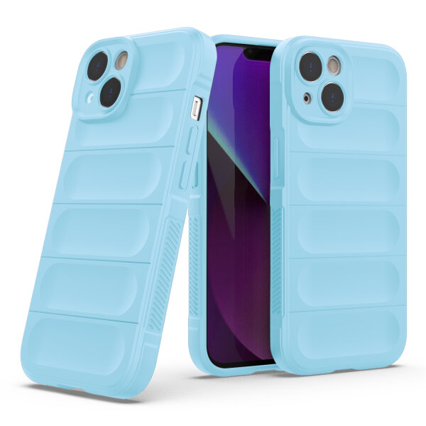 Hülle für Apple iPhone 14 Handyhülle Outdoor Case Cover Hellblau