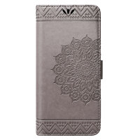 Handy Tasche für Samsung Galaxy A51 SM-A515 Hülle Case Buchhülle Klapphülle TPU Mandala Grau