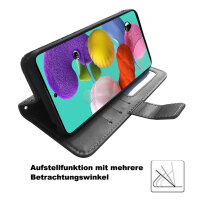 Handy Tasche für Samsung Galaxy A51 SM-A515 Hülle Case Buchhülle Klapphülle TPU Mandala Grau