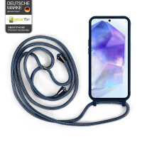 Handykette für Samsung Hanyhülle mit Band Hülle mit Kodel Smartphone Halskette Galaxy A55 Blau