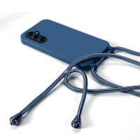 Handykette für Samsung Hanyhülle mit Band Hülle mit Kodel Smartphone Halskette Galaxy A55 Blau