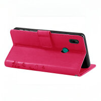 Huawei Handy Tasche Handyhülle Schutz Hülle Blumen Flip Cover Buch Case Etui Huawei P Smart Z Pink