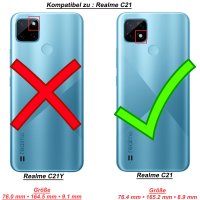 Schutz Hülle Realme, Ring Case Silikon Backcover Handy Tasche Outdoor Bumper TPU Realme C21