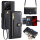 Handykette Xiaomi Hülle mit Band Handyhülle Kartenfächer PU Leder Umhängetasche 13T / 13T Pro Schwarz