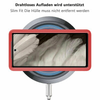 Google Pixel 7A Handyhülle 2-teilig 360° Grad Hülle mit Displayschutz Glas 9H Rot