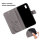 Huawei Handy Tasche Handyhülle Schutz Hülle Blumen Flip Cover Buch Case Etui Huawei Y5 2019 Grau