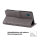 Huawei Handy Tasche Handyhülle Schutz Hülle Blumen Flip Cover Buch Case Etui Huawei Y5 2019 Grau