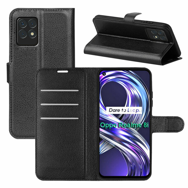 Realme 8i, Handy Tasche Handyhülle Hülle Schutzhülle Klapphülle Flip Case Etui