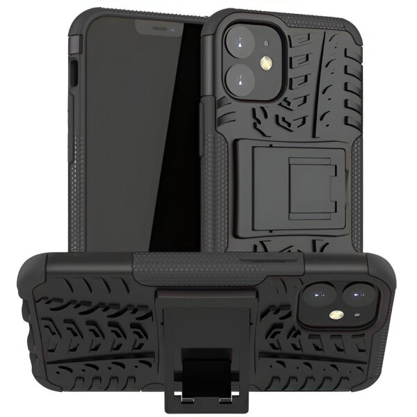 Handyhülle für Apple iPhone 12 Mini - Panzer Cover Schwarz