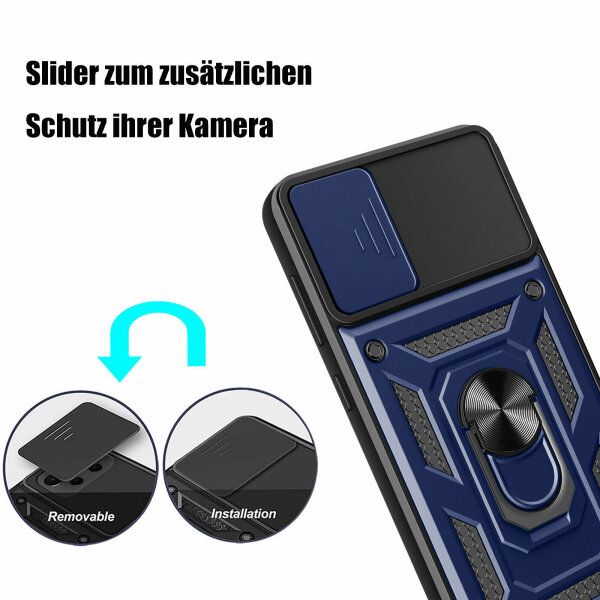 Custodia Betterfon Panzer Outdoor Per Motorola Moto E13 Con Anello Porta E Protezione Fotocamera