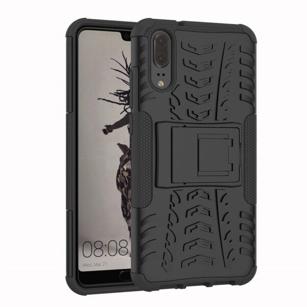 Outdoor Case Panzer Hülle Cover Huawei Handytasche Schutzhülle Handyhülle Handy Schwarz P20