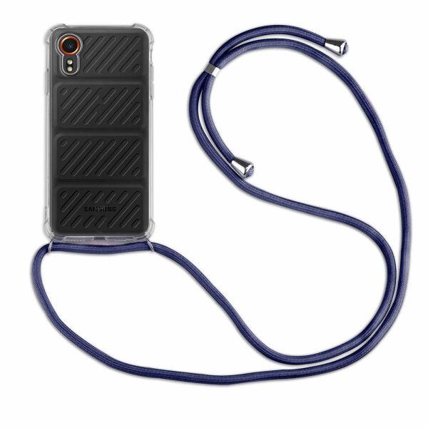 Handykette für Samsung Galaxy Xcover 7 Handyhülle mit Band Case Hülle mit Kordel Blau