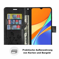Hülle Xiaomi Redmi 9C, Handy Tasche Handyhülle Schutzhülle Flip Case Klapphülle