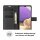 Handy Tasche für Samsung Galaxy Cover Case Buch Klapp Schutz Hülle Etui Wallet Samsung Galaxy A32 4G SM-A325F Schwarz