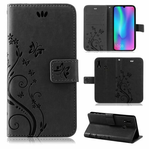 Huawei P-Smart 2019 Handy Tasche Handyhülle Wallet Schutz Hülle Blumen Cover Neu