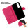 Huawei Hülle Handy Tasche Handyhülle Wallet Case Schutzhülle Blumen Mappe Etui  Huawei P-Smart 2021 Pink