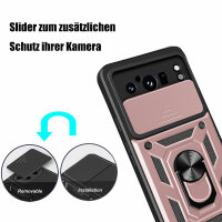Outdoor Panzer Hülle Google Pixel 8 Pro Handyhülle mit Kameraschutz Ringhalter Rosegold