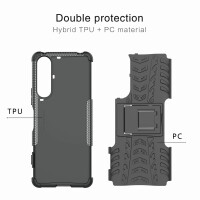 Outdoor Hülle für Sony Xperia 5 IV Handyhülle Handy Tasche Bumper TPU Silikon Schwarz