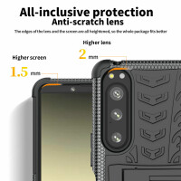 Outdoor Hülle für Sony Xperia 5 IV Handyhülle Handy Tasche Bumper TPU Silikon Schwarz