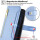 Handykette Motorola Hülle mit Band Handyhülle Kartenfächer Leder Umhängetasche Moto G84 Hellblau