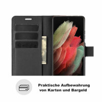 Handyhülle für Samsung Galaxy S21 Ultra 5G Hülle Handy Tasche Flip Case Etui TPU