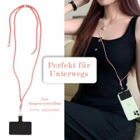 Handykette Universal + Farbauswahl + zum Umhängen für Handyhülle Hülle Cover  Rosegold