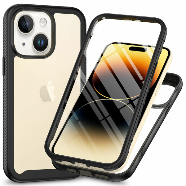 Handyhülle für Apple iPhone 15 Plus - 360° Panzer Case mit Displayschutz