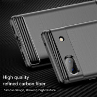 Google Pixel 6A Carbon Hülle Outdoor Case Back Cover Handy Tasche Handyhülle