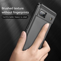 Google Pixel 6A Carbon Hülle Outdoor Case Back Cover Handy Tasche Handyhülle