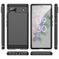 Google Pixel 6A Carbon Hülle Outdoor Case Back Cover Handy Tasche Handyhülle