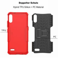 LG Hülle Outdoor Case Panzer Cover Handytasche Schutzhülle Handy Tasche Bumper LG K51S Rot