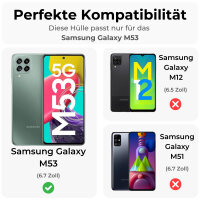 Handy Tasche für Samsung Galaxy M53 5G Hülle Handyhülle Klapphülle Flipcase Etui