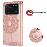 Handyhülle Hülle für Xiaomi POCO M4 Pro 4G, Handy Tasche Schutz Flip Case Schale
