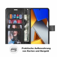 Handyhülle Hülle für Xiaomi POCO M4 Pro 4G, Handy Tasche Schutz Flip Case Schale