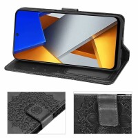 Handyhülle Hülle für Xiaomi POCO M4 Pro 4G, Handy Tasche Schutz Flip Case Schale
